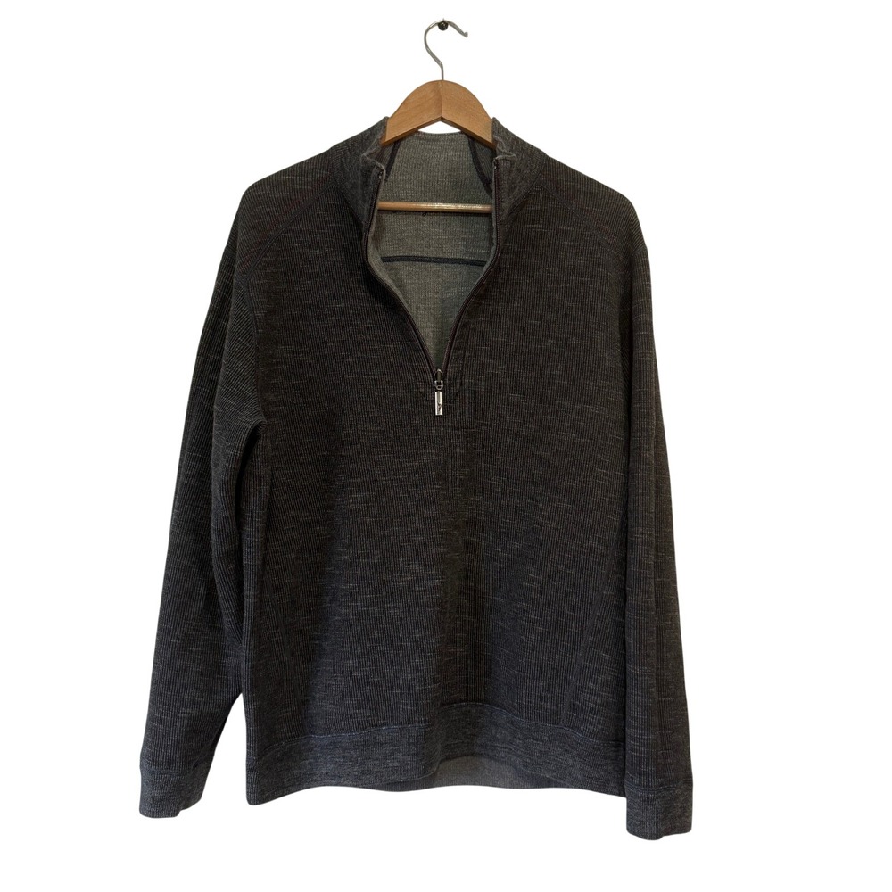 Tommy Bahama Mens Flipshore 1/4‎ Zip  Reversible Sweater Size Large
